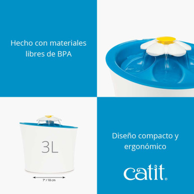 FUENTE FLOR CATIT 2.0 CON LUZ LED