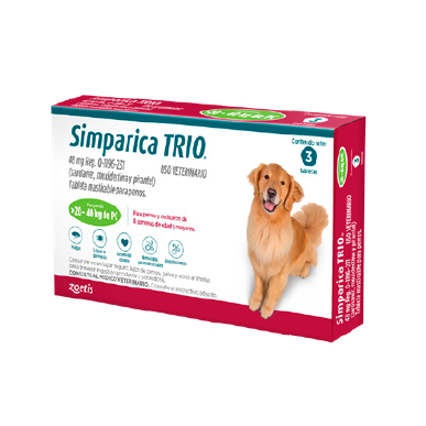 SIMPARICA TRIO 48 Mg 20-40 kg X1 TABLETA