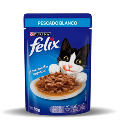 FELIX POUCH SENSAC. PESCADO BLANC 85 gr