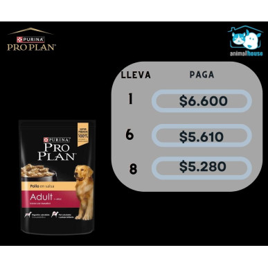 PROPLAN POUCH ADULTO POLLO X 100 gr
