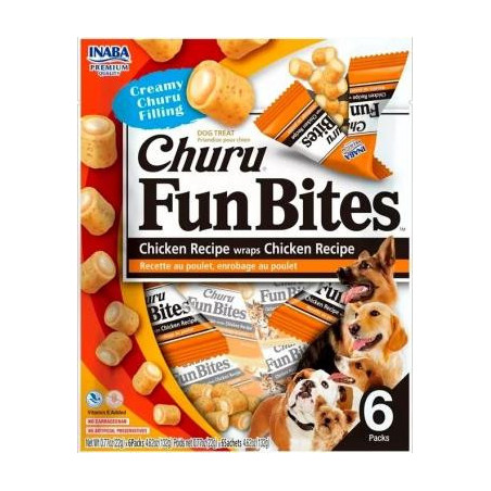 CHURU FUN BITES DOG POLLO X 6 UND 22gr