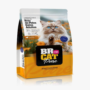 BR FOR CAT PURE ADULTO BOLA PELOS X 1Kg
