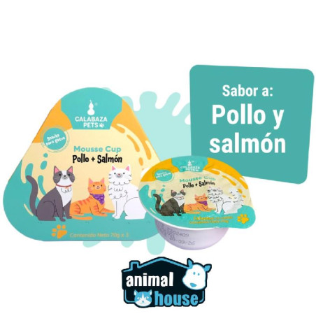 MOUSSE CUP SABOR POLLOSALMON 70gr