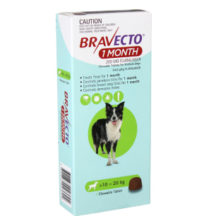 BRAVECTO 200 mg 1 Tab 1M 10-20 kg