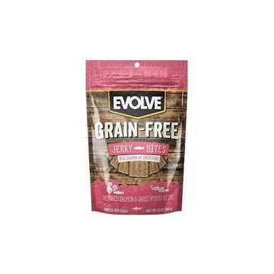EVOLVE DOG SNACK GRAIN FREE SALMON 12 oz