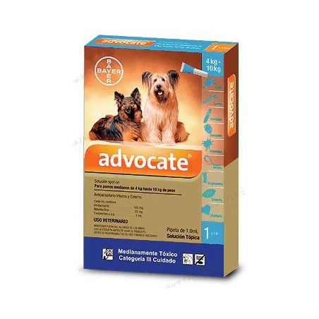 ADVOCATE PERRO X 1.0 ml 4-10 kg