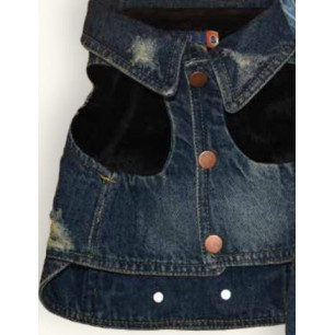CHALECO EN JEAN TONO OSCURO T XXS
