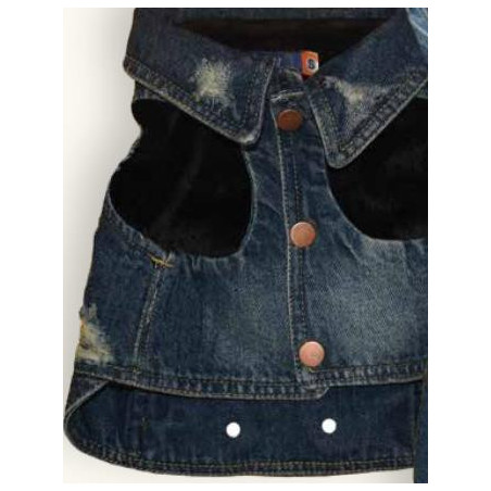 CHALECO EN JEAN TONO OSCURO T XXS