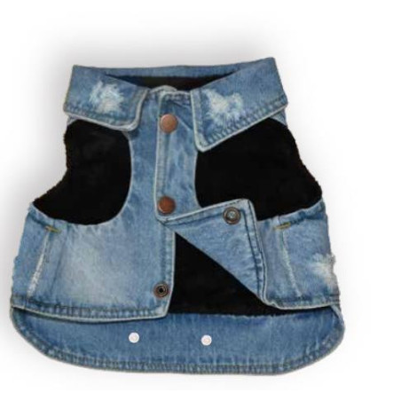 CHALECO EN JEAN TONO CLARO T XS