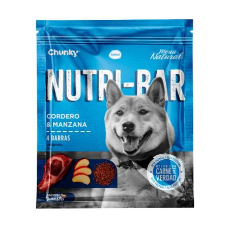 CHUNKY NUTRI-BAR CORDERO MANZANAX 150gr