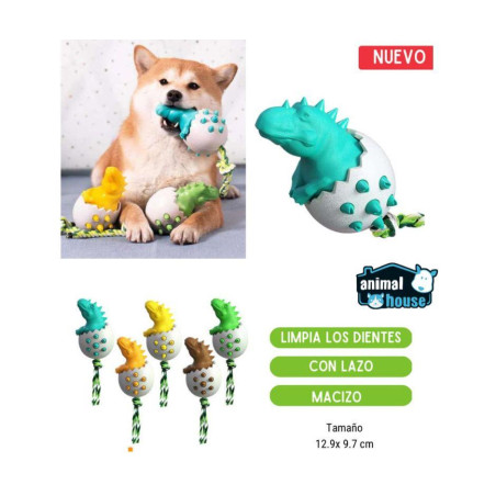 JUGUETE MACIZO LIMPIADIENTES  DINO