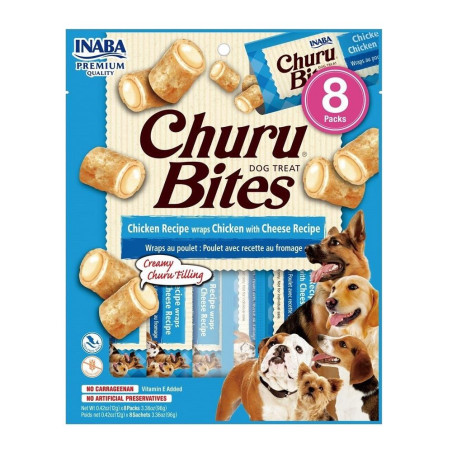 CHURU SNACK DOG POLLO & QUESO 8und * 96 gr