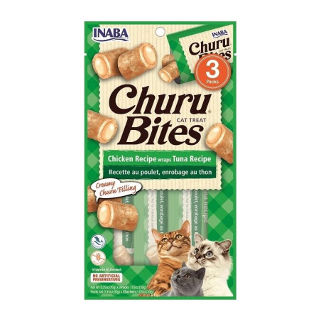 SNACK CHURU GATO POLLO  ATUN 3 UND X 30 gr