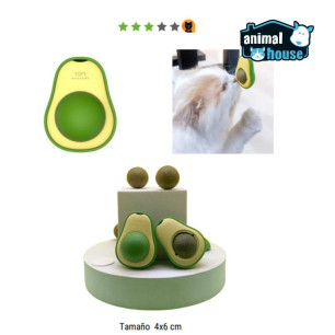 JUGUETE  BOLA DE CATNIP DISEÑO AGUACATE