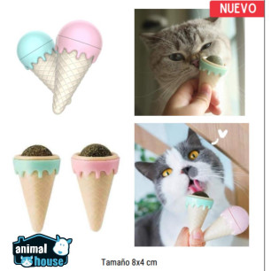 JUGUETE  BOLA DE CATNIP DISEÑO HELADO