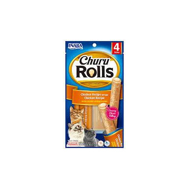 SNACK INABA CAT ROLLS 4P POLLO X 40 gr