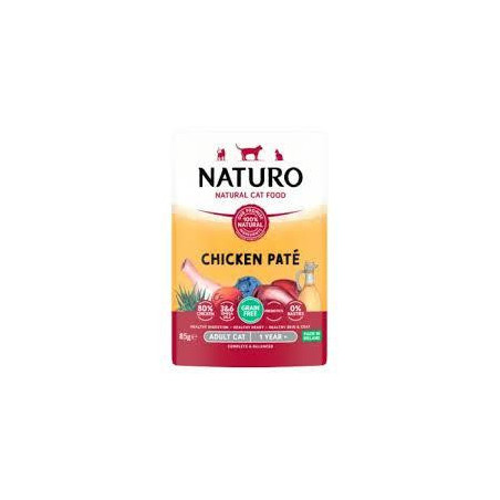 POUCH NATURO CAT ADUL CHICKEN PATEX85gr