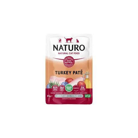 POUCH NATURO CAT ADUL TURKEY PATE X 85gr