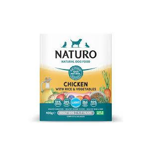 NATURO ADUL DOG LIGTH CHICKENRICE 400gr