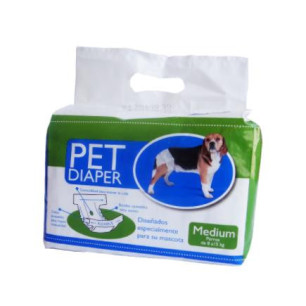 PAÑAL PET DIAPER T M X 10 UND